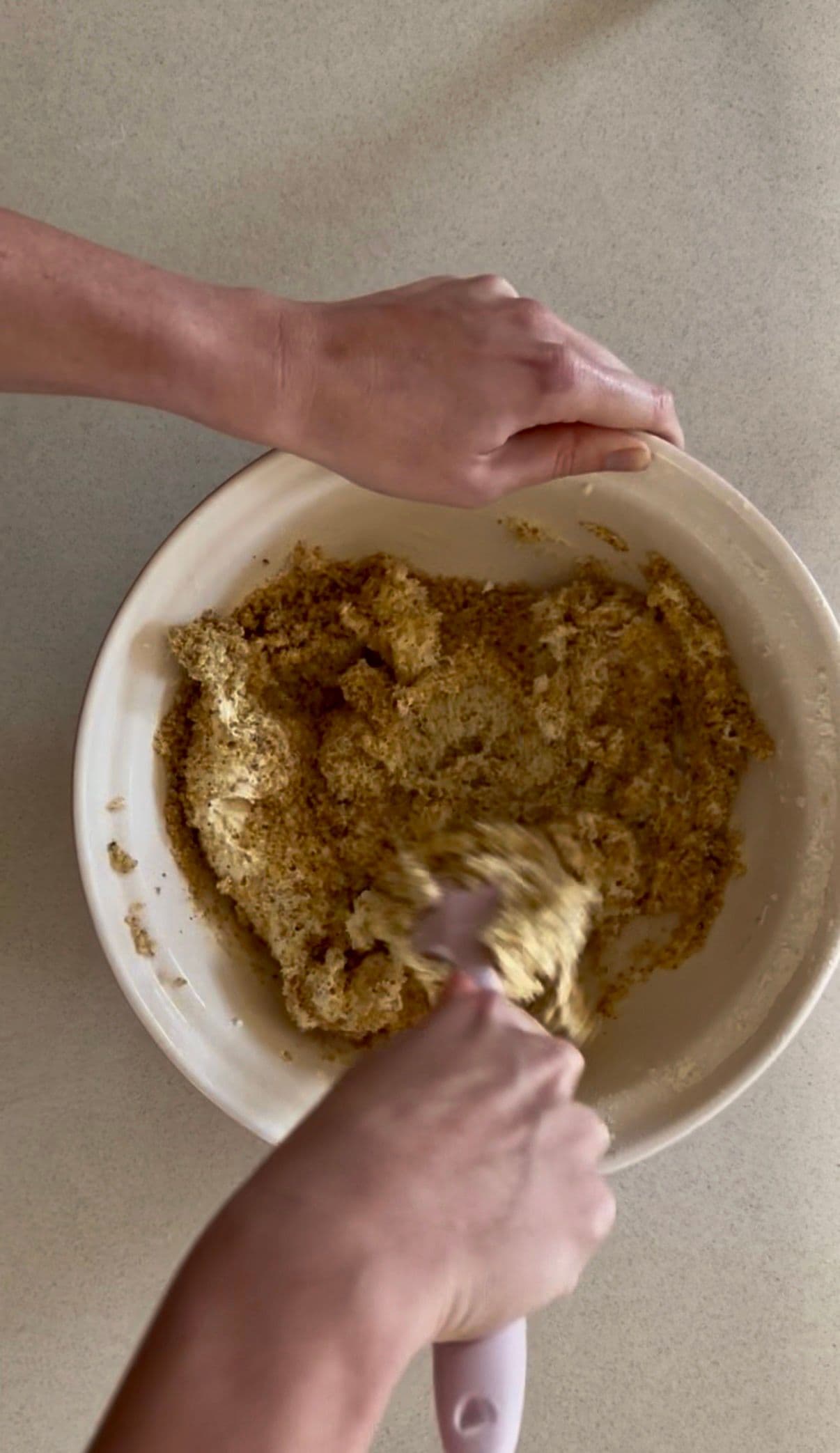 Dough coming together