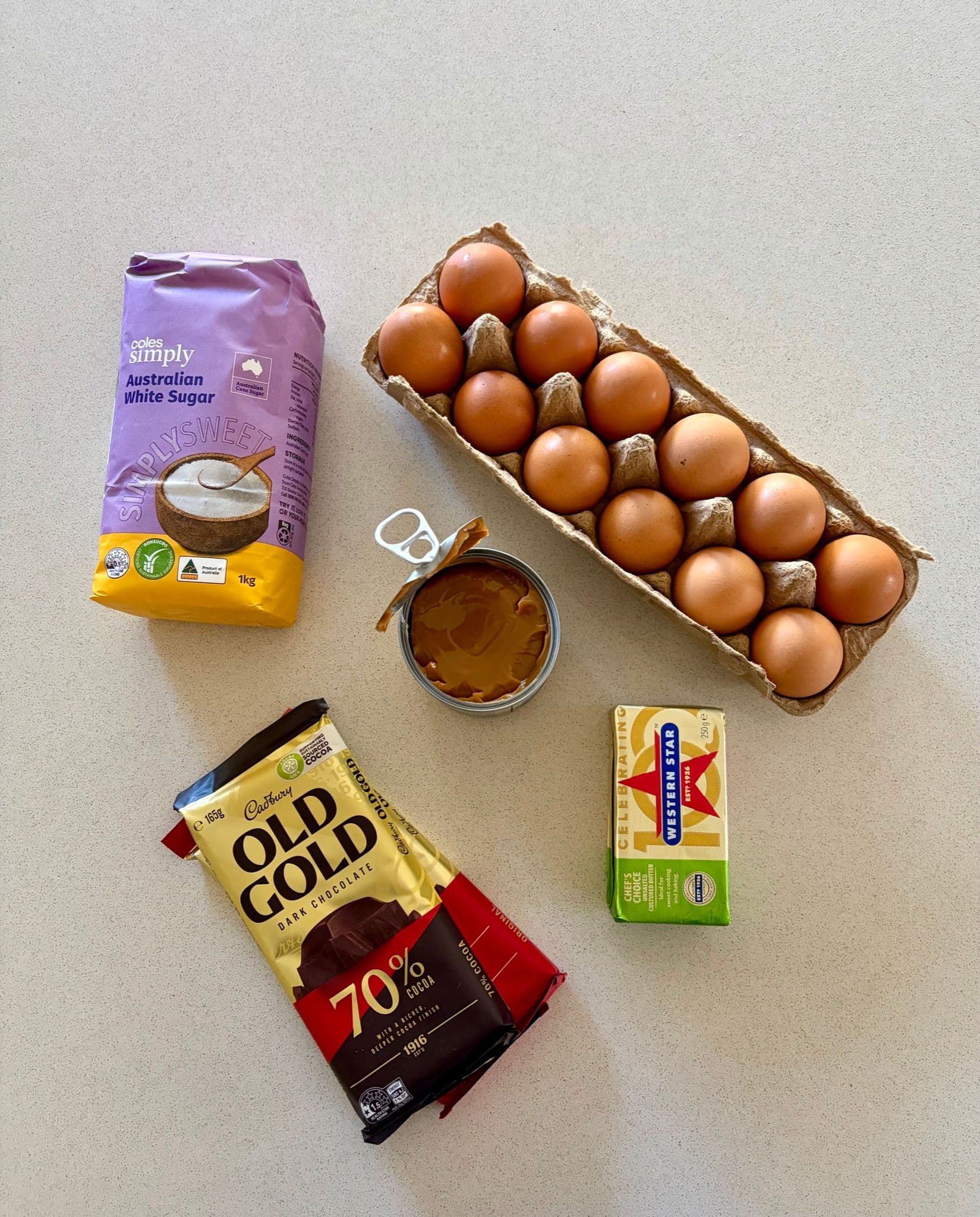 All ingredients for the marquise laid out