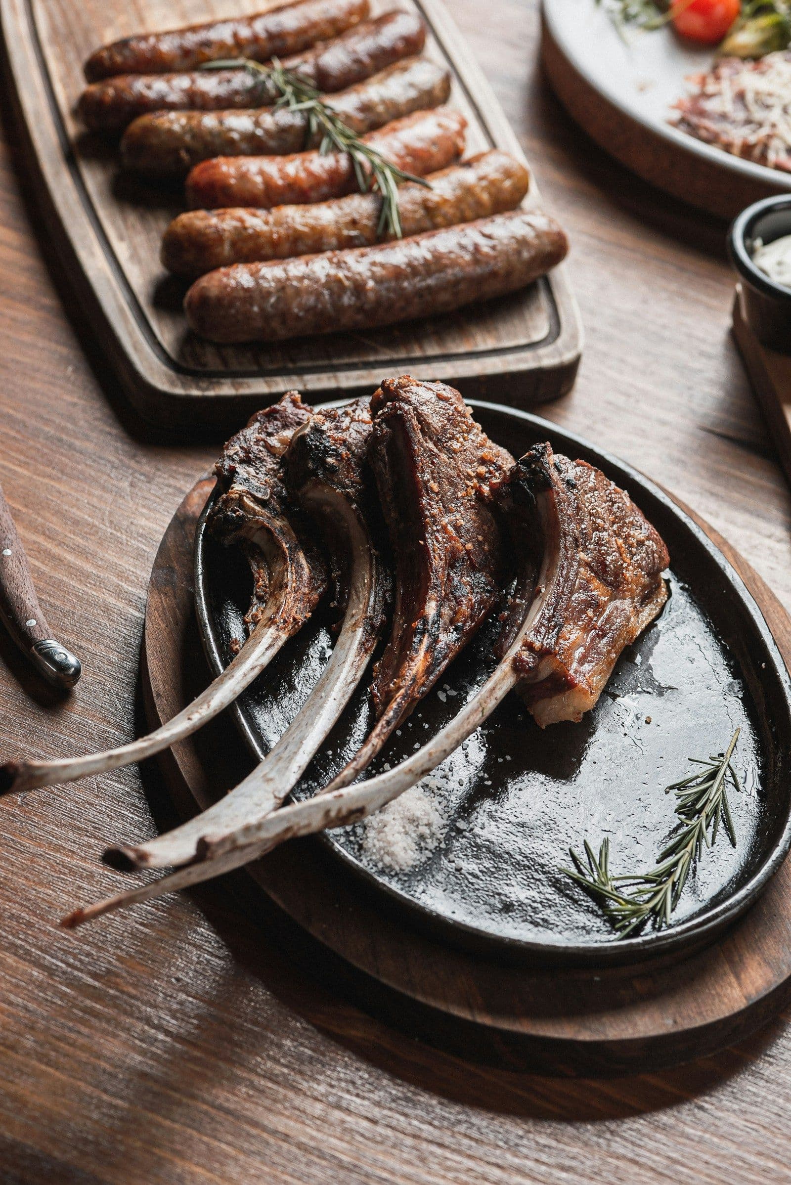 Herb-crusted rack of lamb with rosemary